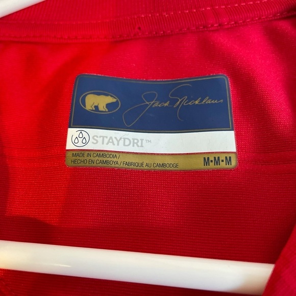 Red Jack Nicholson Stay Dry Golf Polo Shirt Size M - Picture 3 of 6
